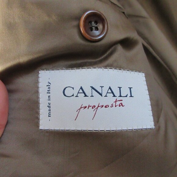 Canali Proposta 100% Wool Blazer Men's Sport Coat Suit 50 Brown Designer 772 - Picture 4 of 16